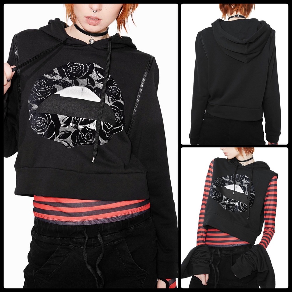 DOLLS KILL X HAPPINESS 👄 Convertible Hoodie